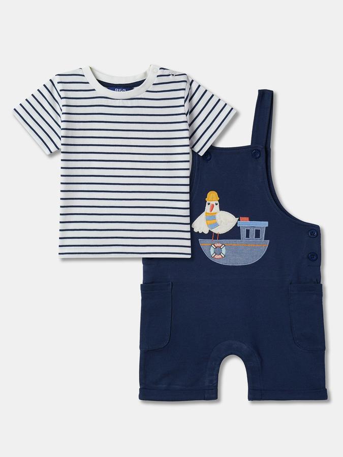 Boys Graphic T-shirt with Trousers Fashion Set